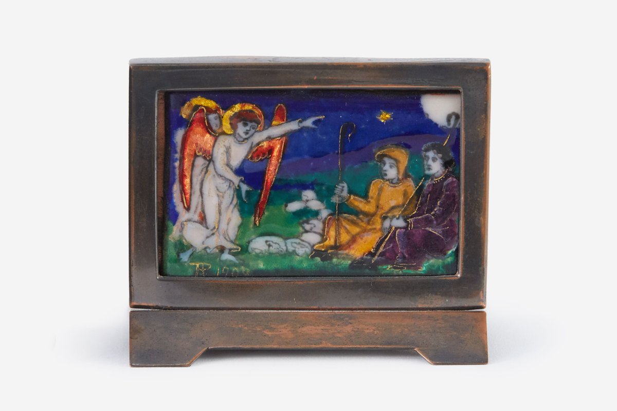 We're feeling festive for this week's #OnlineArtExchange with <a href="/artukdotorg/">Art UK</a>! 

Our pick is Phoebe Anna Traquair's The Annunciation to the Shepherds, you can currently view this enamel work in the gallery when you visit Benno Schotz and A Scots Miscellany!✨