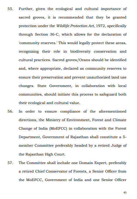 lifeindia2016's tweet photo. Latest: Supreme Court's important Judgement on Sacred Groves. Directs for identification and protection of Sacred Groves in Rajasthan. Suggests that all sacred groves should be declared as CFR under Forest Rights Act. Recognizes the cultural and ecological role of sacred groves https://t.co/I4NjWq1CC3