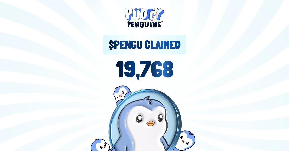 $PENGU もらえる人めちゃくちゃ居ると思う　チェックしてみてほしい
claim.pudgypenguins.com