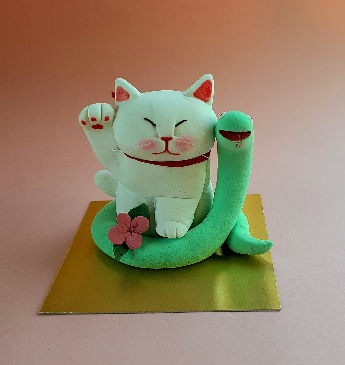 お値下げ 猫粘土 作家 高橋理佐さん 猫の置き物 - メルカリ