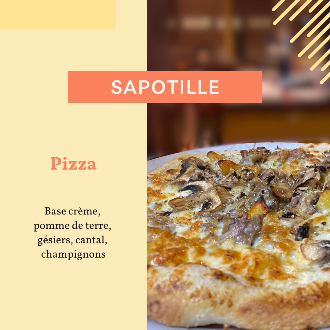 case_canella's tweet photo. Laissez-vous tenter par notre pizza Sapotille ! 🍕 
👉 Base crème
👉 Pommes de terre
👉 Gésiers
👉 Cantal savoureux
👉 Champignons
____________
📍 4 Rue des Frères Lumière, Buxerolles 
📞 05 49 47 85 65

#buxerolles #restaurant #restaurantbuxerolles https://t.co/fe6HUpGoLS