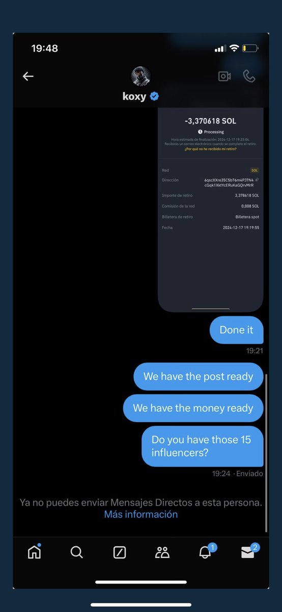 CalvoGaz's tweet photo. @koxyDYOR SCAM https://t.co/aqK5usMWU9