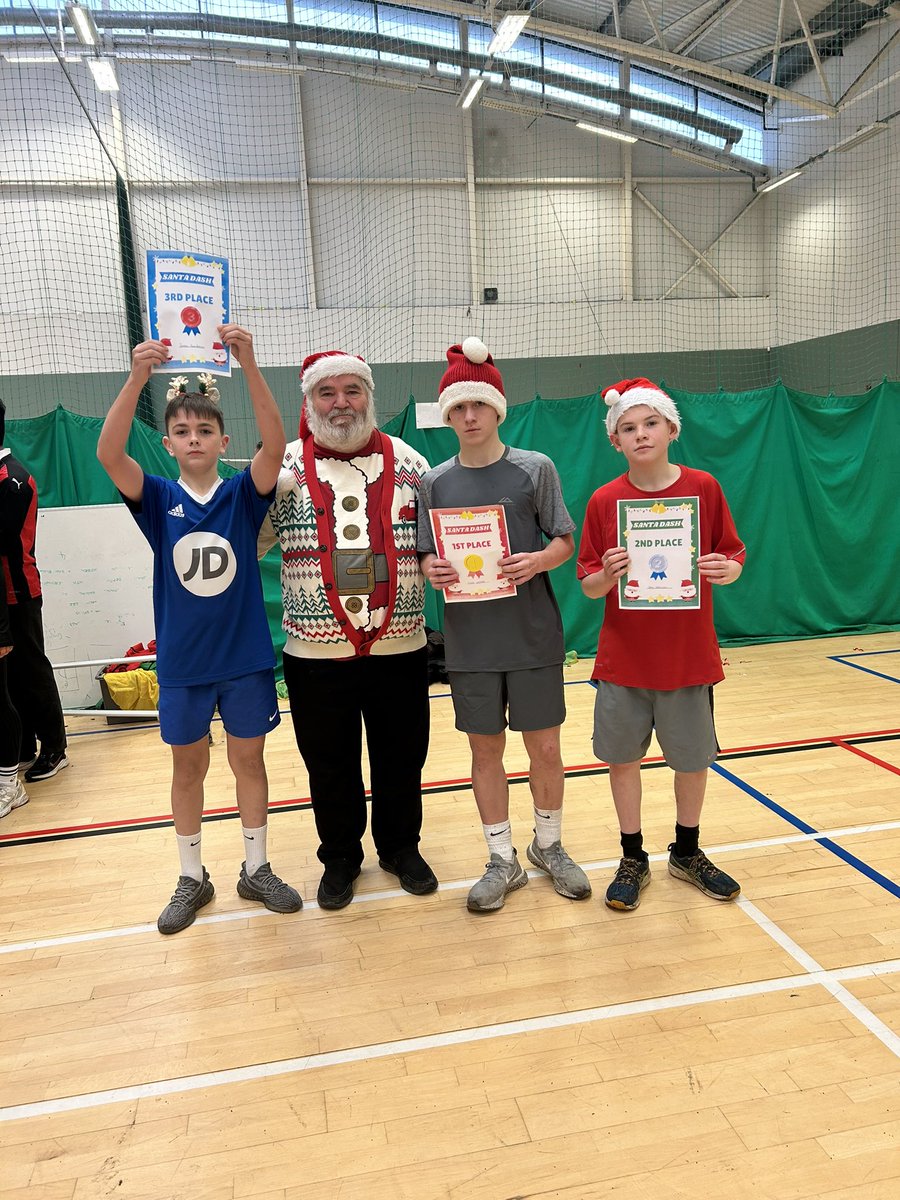 Boys 1st, 2nd &amp; 3rd Place at our Santa Dash 🎅🏼🏃🏽