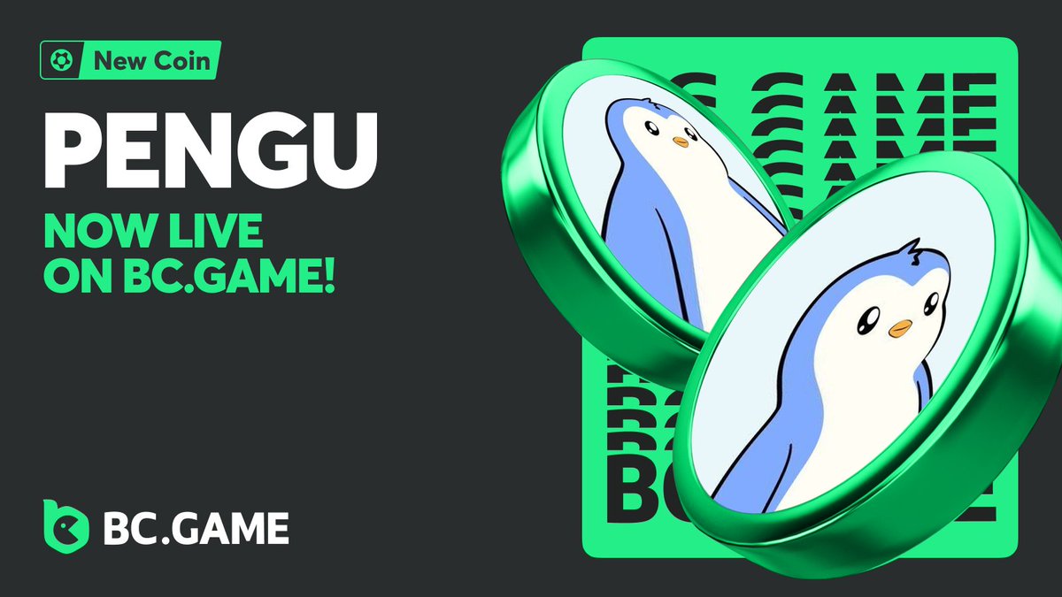 BC.GAME (@bcgame) on Twitter photo 🐧 Exclusive Airdrop for Active SVIPs and more PENGU for the community! 🐧
We’re thrilled to announce that <a href="/pudgypenguins/">Pudgy Penguins</a>’ $PENGU is now live on BC.GAME! 🥂
Eligible SVIPs, check your Bonus Section to claim your 3,025 PENGU tokens—just for you!
In addition, 🐧 Exclusive Airdrop for Active SVIPs and more PENGU for the community! 🐧
We’re thrilled to announce that <a href="/pudgypenguins/">Pudgy Penguins</a>’ $PENGU is now live on BC.GAME! 🥂
Eligible SVIPs, check your Bonus Section to claim your 3,025 PENGU tokens—just for you!
In addition,