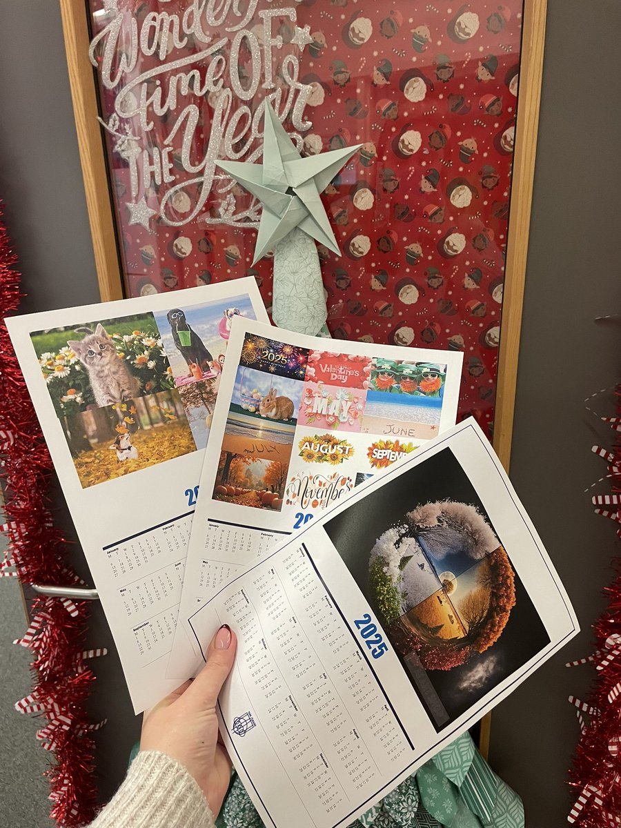 S1 pupils have been working hard in ICT to create a calendar for residents at the local care home!  🗓️🎅🏼
Pictured are some of our winners with their prizes, examples of excellent work and our updated wall of fame! ✨
<a href="/theparkmains/">Park Mains High</a>
