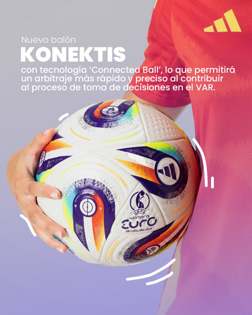 hablemosdellas's tweet photo. ⚽️Eurocopa 2025: lo que tenéis que saber…
- El nuevo balón Konektis
- Rivales de España
- Calendario
- Aumento en el premio económico

💜

#eurocopa2025 https://t.co/JicddpIcLb