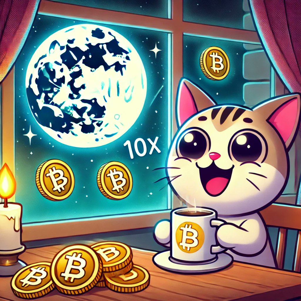 SuiPurr's tweet photo. Enjoying coffee while celebrating the 10x rise! #PurrArmy is going Astronomicat! https://t.co/ESlaQZkm3S