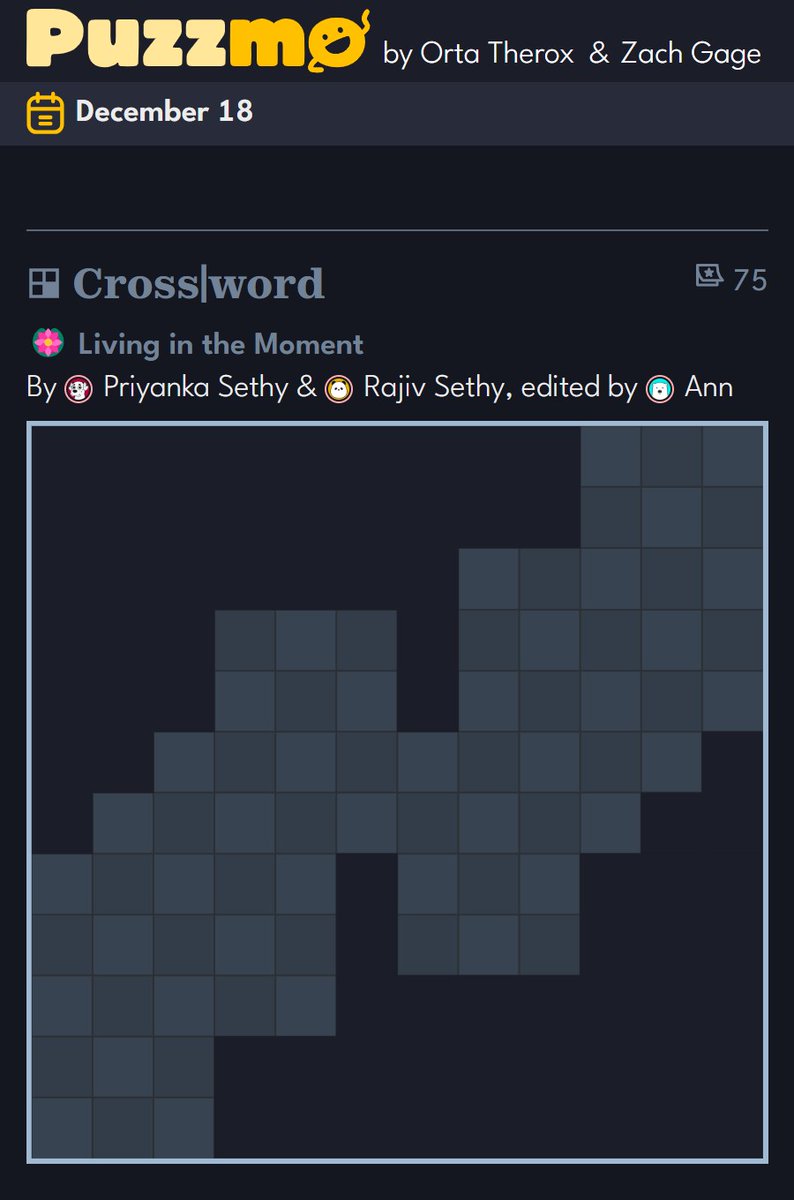 juicyluce9's tweet image. Puzzmo Crossword 18/12/2024 youtu.be/L5wCGlRKeA8?si… via @YouTube #crossword #puzzmo