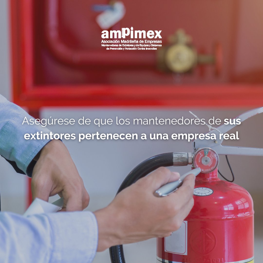 Desde #Ampimex les recomendamos que extremen la precaución con respecto al mantenimiento de sus extintores y se aseguren de la autenticidad de los técnicos de la empresa encargada, ya que que hay estafadores que se hacen pasar por empleados.

🌐 ampimex.com

#Ampimex
