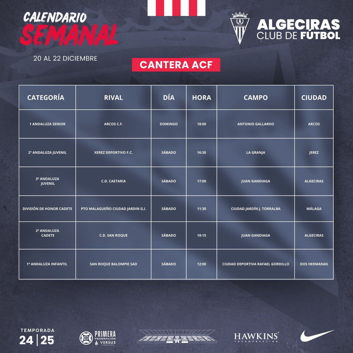 AlgecirasCF's tweet image. Horarios de la cantera para el fin de semana.

🎟️ Entrada gratuita para los abonados del Algeciras C.F.

#FormandoEstrellas #LaBase #SéParteDelÉxito #CanteraACF