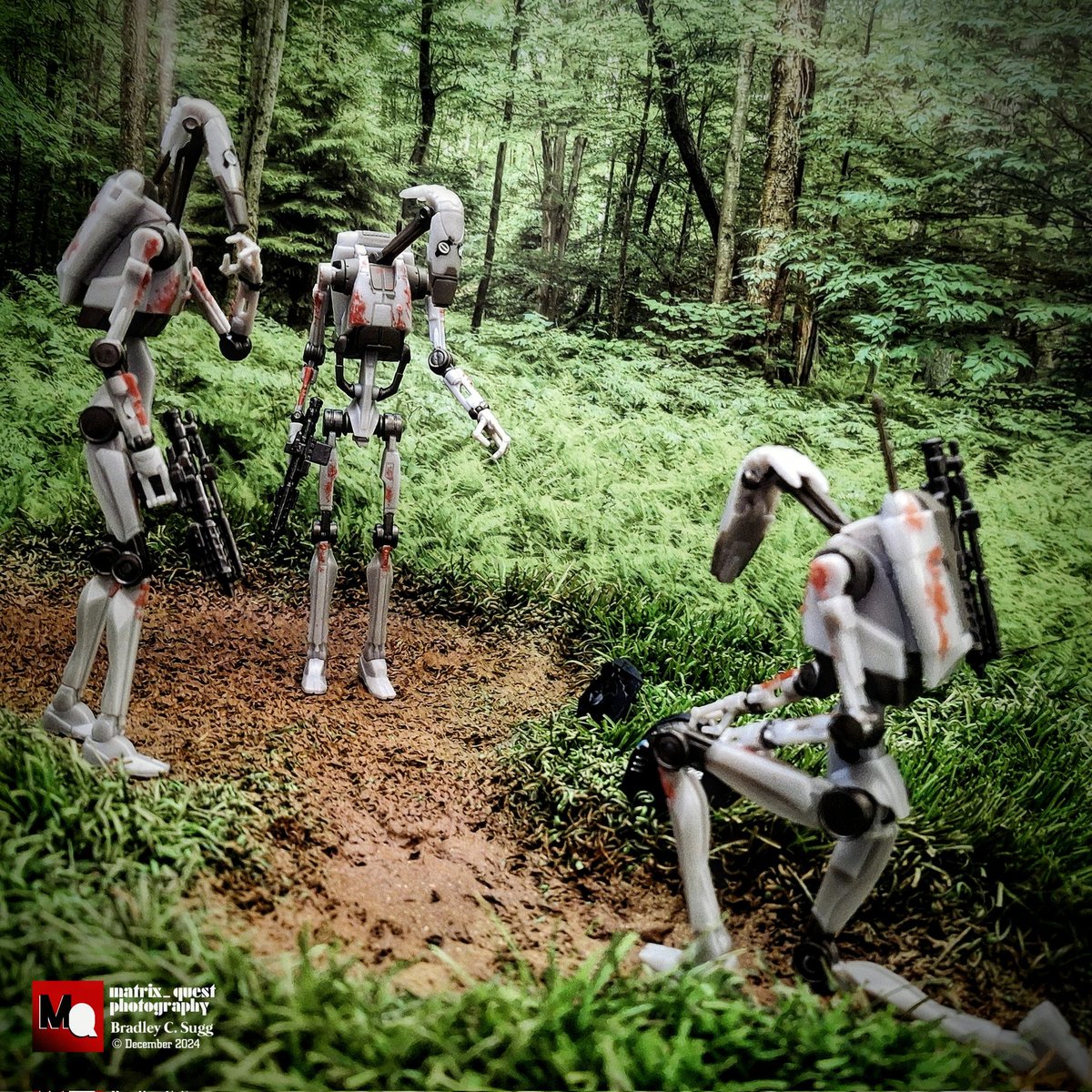 BradleyCSugg's tweet image. - "Umm, sir? We've found something..."
 - "Roger, roger."

Not all the old #BattleDroids were decommissioned, some were just abandoned and still patrol areas far, far away, to this very day...

#StarWars #RepublicCommandos #Clankers #TheBlackSeries #6InchScaleWorld #matrix_quest
