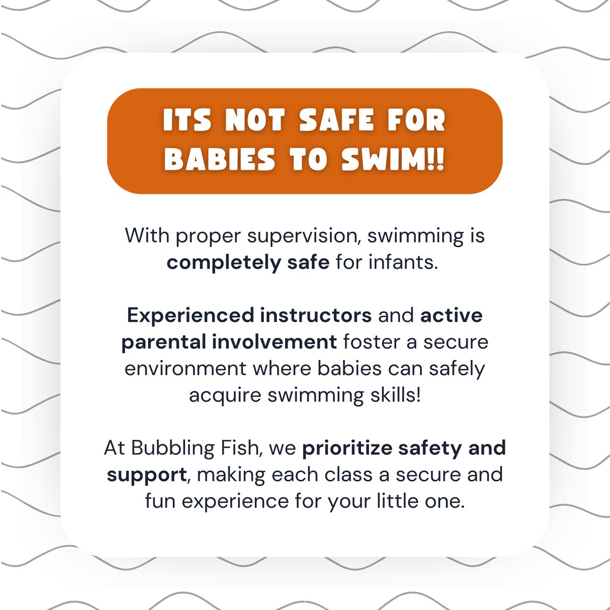 _bubblingfish's tweet photo. Think swimming isn’t safe for babies? Let’s clear that up! With the right supervision and guidance, little ones can safely enjoy the water. At Bubbling Fish, we make safety and fun our top priorities. 🐠✨
#bubblingfish #bubblingfishswim https://t.co/eM0h9eQYE0