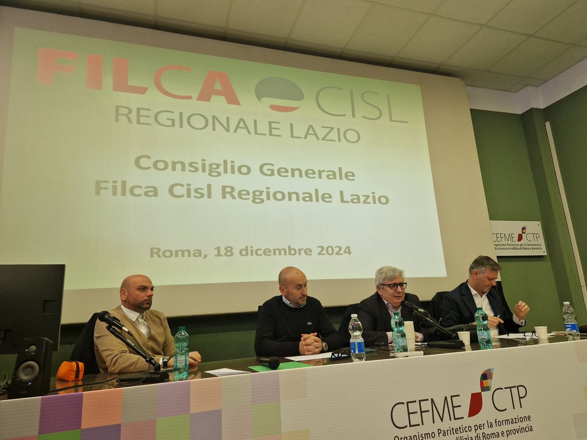FilcaCisl's tweet photo. Il SG Enzo Pelle al CG congiunto delle Filca #Roma e #Lazio: "Grazie alle nostre competenze conquistiamo l'interlocuzione con le istituzioni. È il #sindacato che aveva immaginato Giulio Pastore, che aveva puntato proprio su #formazione, centro studi, protagonismo della #Cisl". https://t.co/Wb3rKSTYta