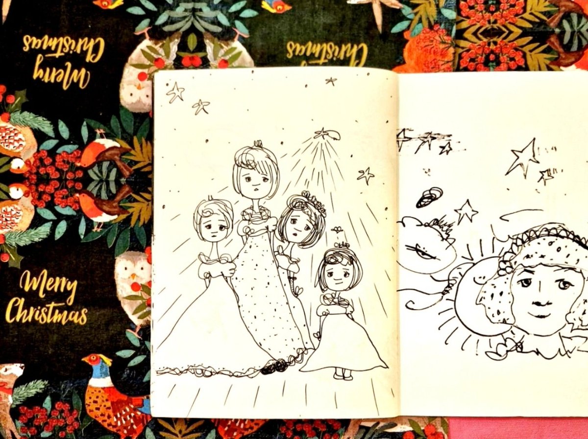 AngelaSimonini's tweet photo. Little Princesses in Dreamland🤍✨️
~ Christmas is near🎄
Peace & Happiness to all of you☀️☀️☀️
Love💕
Angela
.
#angelasimonini #art #painter #artandroses #littleones #notalone #dreamland #drawing #circleoflife #circleoflove #lullaby #bookletoflove #littleprincesses #peace #hope #love #theway #allwillbegood #loveisthekey #gatetoheaven #home #eternity #god #godislove #godisthelight #thelight #lovegod #alwayslove