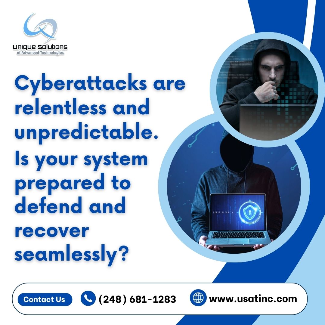 UsatInc's tweet photo. Cyberattacks are relentless, but your defense doesn’t have to falter. Is your system ready to stand strong, defend, and recover seamlessly?

📞 Contact us  (248) 681-1283 

#CyberSecurity #CyberDefense #CyberResilience #DataProtection #ITSecurity #CyberAttackProtection #USAT https://t.co/eIXQqWqneP