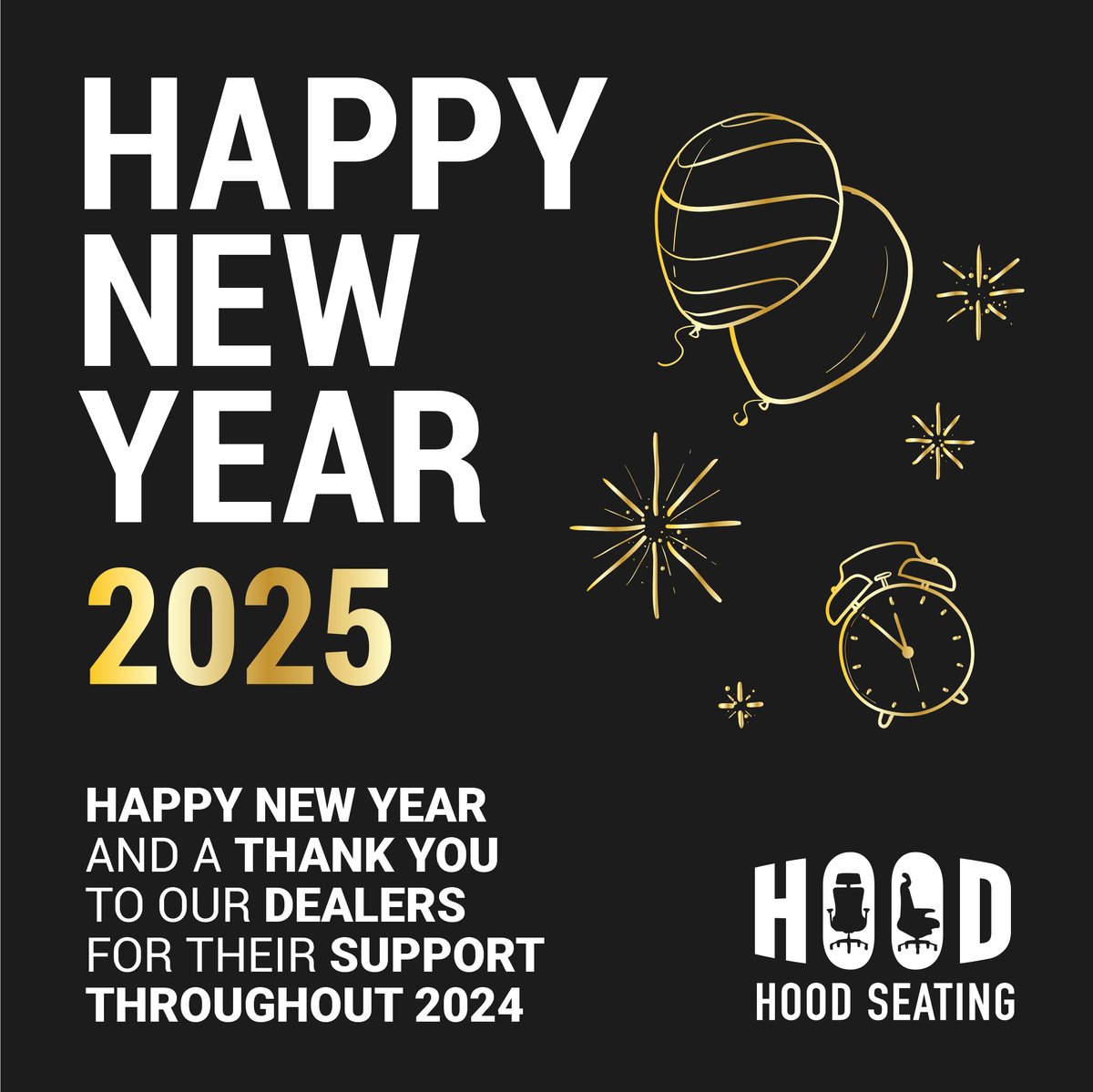 HoodSeating's tweet photo. As we welcome 2025, we want to thank our clients, suppliers, and team for an incredible 2024. Your support and dedication mean the world to us.

Here’s to good health, new opportunities, continued success, and an amazing year ahead. Let’s make 2025 our best year yet!

 #NYE https://t.co/qA1Gjtx7YC