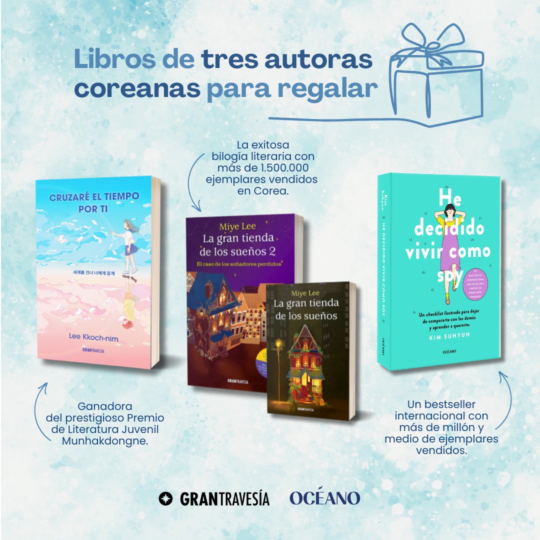 OceanoGTravesia's tweet photo. Si te gusta la literatura coreana, aquí te recomendamos algunos libros de #GranTravesía y de @oceano_es escritos por autoras coreanas que definitivamente tienes que leer, ¡y regalar! ⭐️✨

¿Has leído alguno? ¿Conoces a las autoras? ☺️

Hilo 👇 https://t.co/V6TujjPHF0