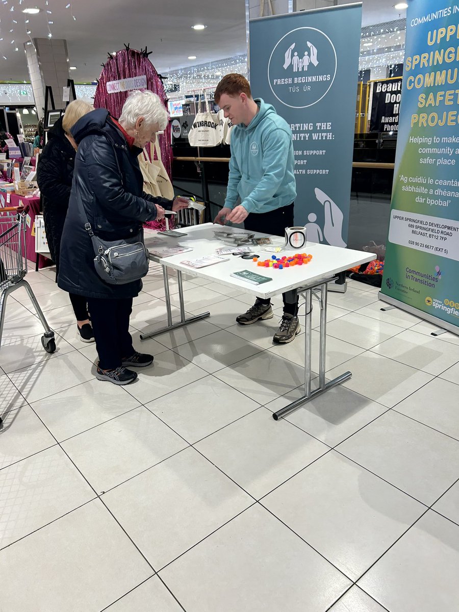 Great positive engagement in <a href="/KCbelfast/">TheKennedyCentre</a> around the dangers of drugs; particularly Pink Cocaine

Some anti-spiking bottle toppers, foil caps and drink safe test strips given out to members of the public as a proactive means for those drinking over the Christmas festivities <a href="/USDT2/">Upper Springfield Development Trust</a>