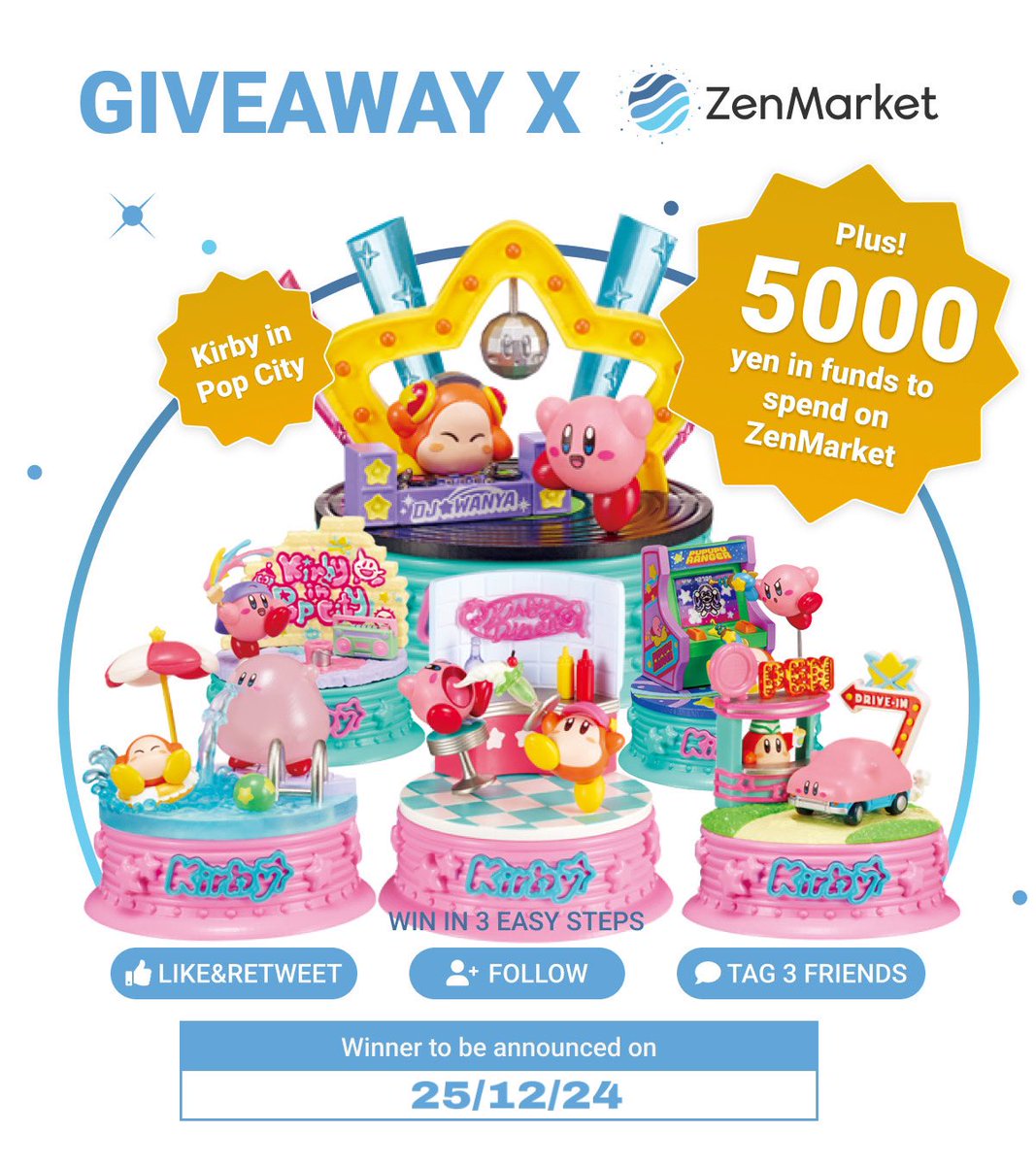 ✨Kirby Informer &amp; ZenMarket Giveaway✨ 

One winner will receive a Kirby in Pop City set AND ¥5,000 in ZenMarket funds to shop for even more Japanese goodies!

To Enter: 
 • Like &amp; RT this post
• Follow <a href="/KirbyInformer/">Kirby Informer</a> &amp; <a href="/zenmarket_en/">ZenMarket EN</a> 
• Tag 3 friends
• Open worldwide!

💗✨