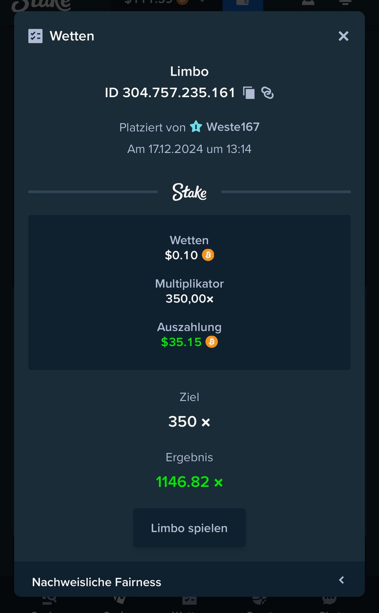 🎄Santa's Sleigh Race🎅 

Day 12 - Limbo ✅

Another great promotion by <a href="/Stake/">Stake.com</a> !

#Casino #crypto #GamblingX #GamblingTwitter #Stake #Gamba #BTC