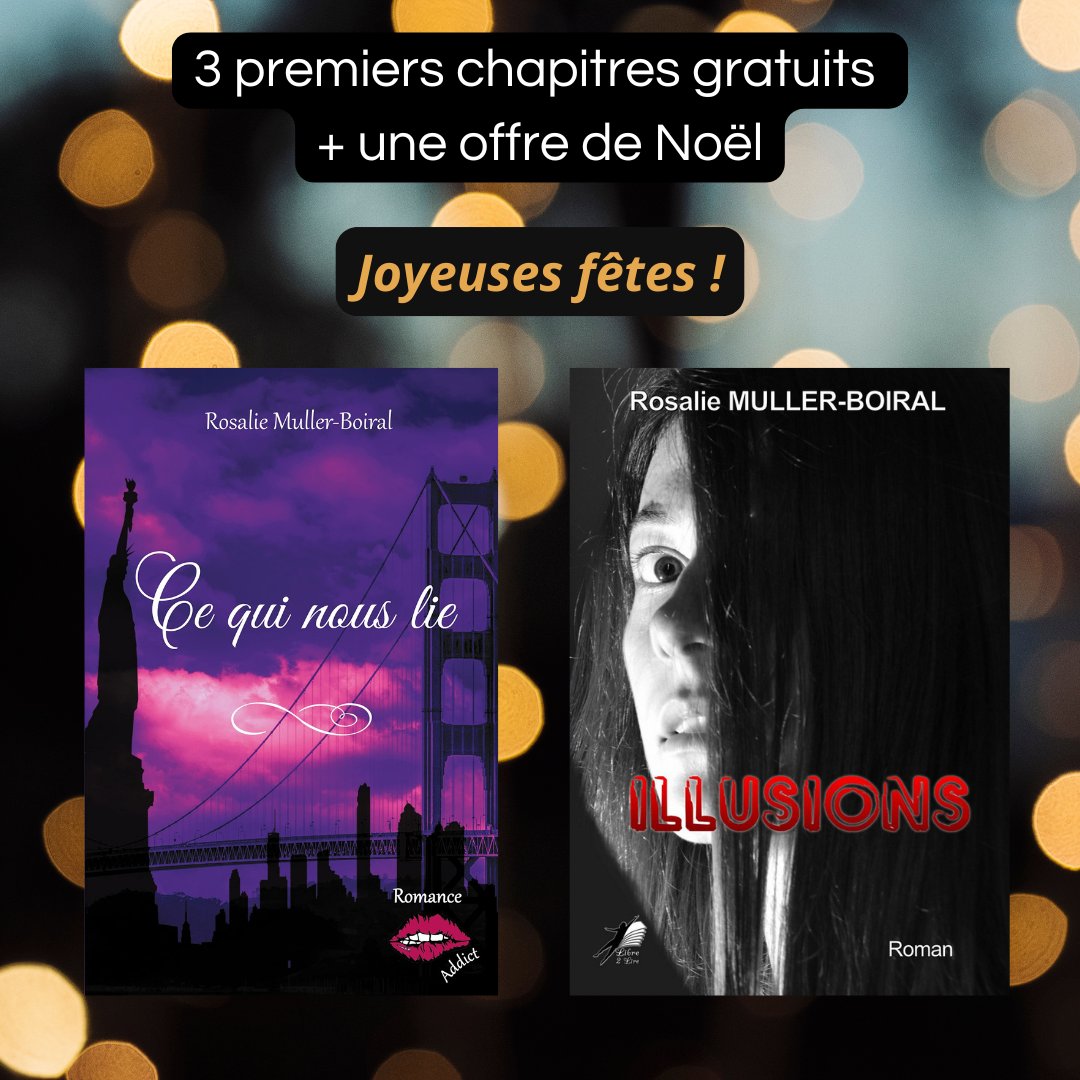 ✨OFFRE NOËL 😊Si vous voulez les 2, commandez Ce qui nous lie, ensuite je vous enverrai Illusions par la poste (à vos frais), 𝗱é𝗱𝗶𝗰𝗮𝗰é et à 𝗺𝗼𝗶𝘁𝗶é 𝗽𝗿𝗶𝘅 (9,50 € au lieu de 18 €). Intéressé.e ? Envoyez-moi un MP rosaliemullerboiral.com #auteur #livre