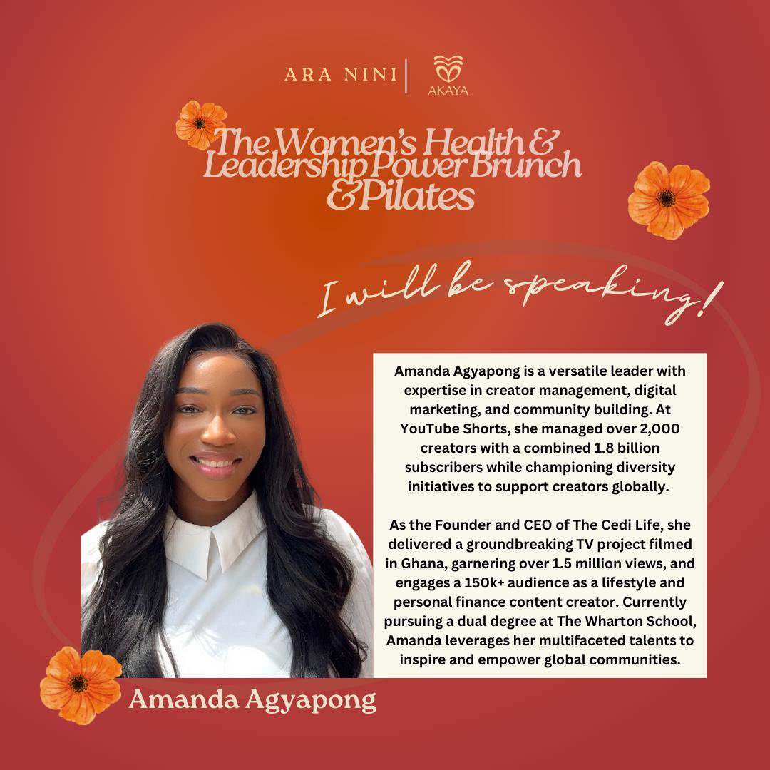 AkayaFoundation's tweet image. Amanda Agyapong – Creator management and marketing expert, founder of The Cedi Life, and champion of global diversity in the digital space.

#PowerBrunch #LeadershipPanel