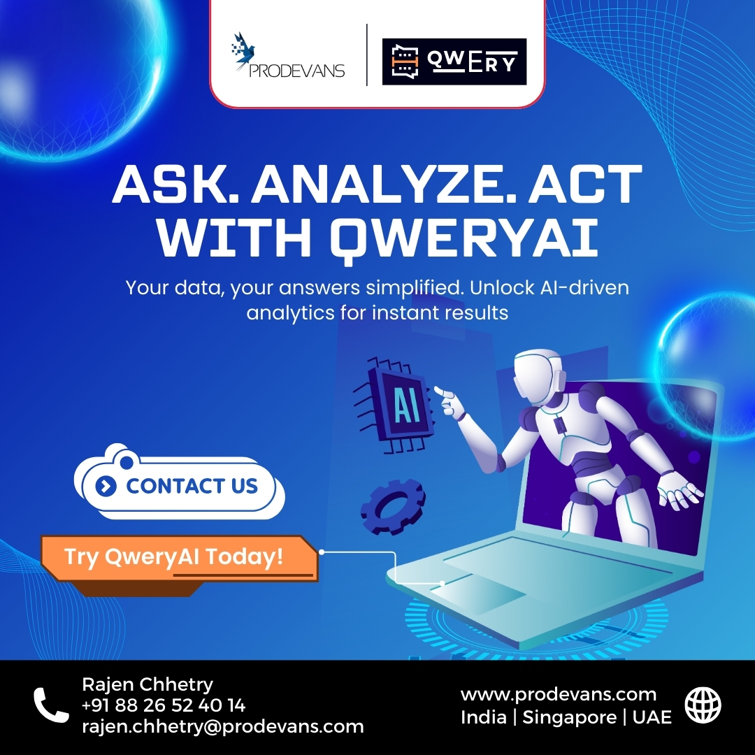 CEOProDevAns's tweet image. Simplify Data Analysis with QweryAI✨✨

📞 Contact Rajen Chhetry: +91 88265 24014
🌐 Visit us: prodevans.com

🚀 Try QweryAI Today and revolutionize your analytics!forms.gle/iJJRJEJhULwSwD…

#QweryAI #AIAnalytics #SmartDataSolutions