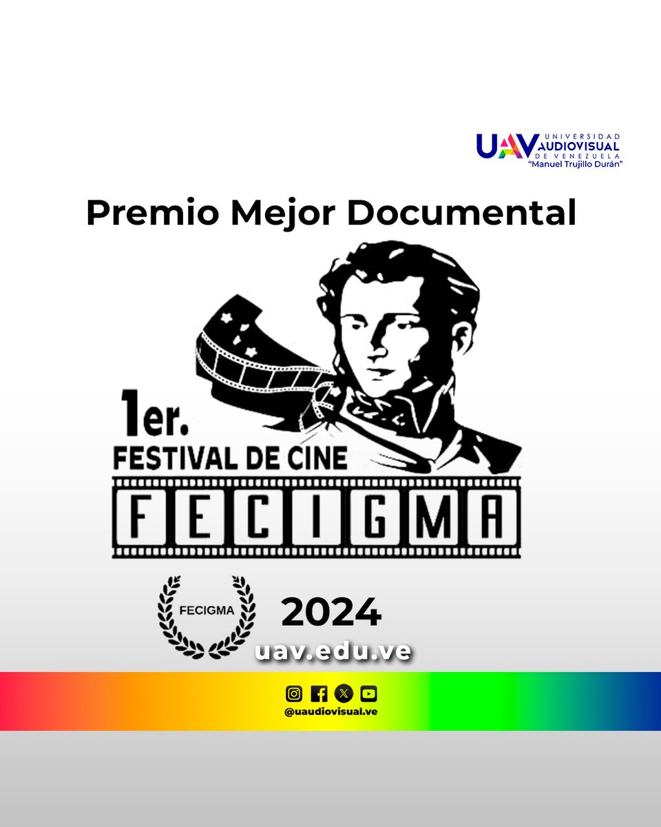😎El documental estudiantil uavista 💥Nro. 32💥 recibió la mención de 🏅 Mejor Cortometraje Documental🏅 en el ✨1er Festival de Cine Gran Mariscal de Ayacucho 2024.✨
Entérate de más: uav.edu.ve/documental-est…

#SomosUAV  #FestivaldeCine #Guiria #GranMariscaldeAyacucho