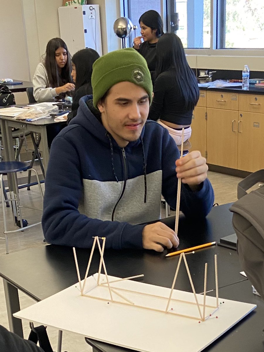 Phase 2 of bridge building during Winter Academy at Grant!!!  <a href="/LASchoolsNorth/">LAUSD Region North</a>