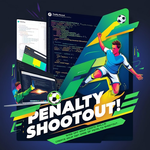 101Computing's tweet image. Penalty Shootout: Show off your coding skills and create your own game of penalty shootout where the player try to score a goal against the computer!. - Find out more on: s.mtrbio.com/oncrnvfkov
