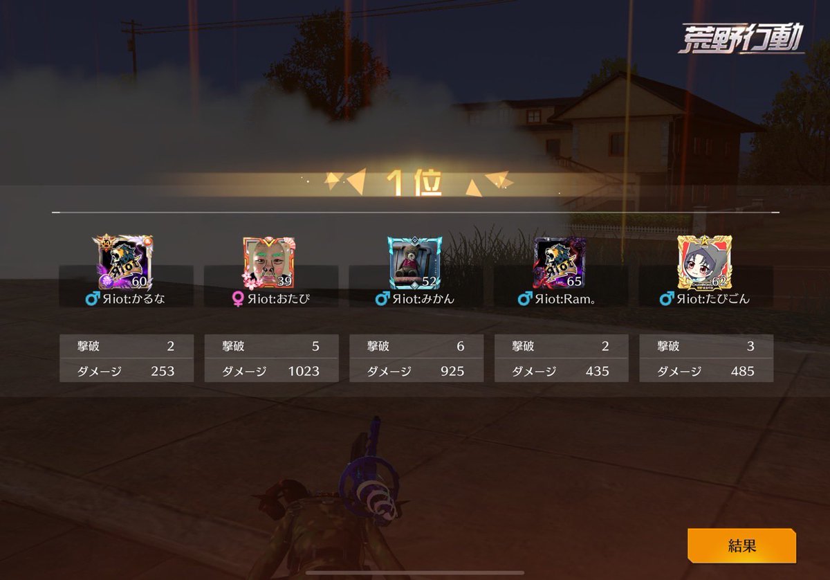 2024.12.18

▫️ 22:00～ 3戦Pt
       2戦目 22:30～  18Kill🥇

Яiot:なるな
Яiot:おたぴ
Яiot:みかん
Яiot:Ram。
Яiot:たぴごん

#Яiot実績