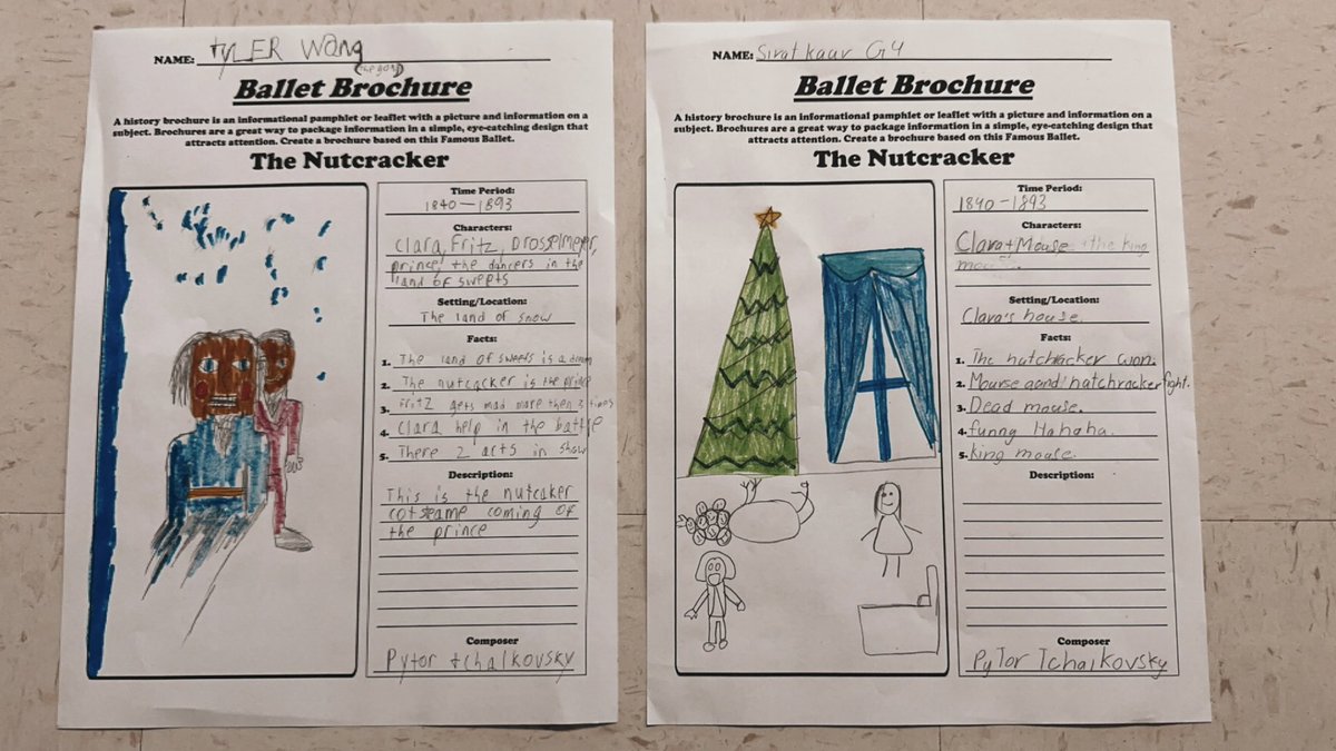 Episode 3 — The Nutcracker Chronicles! 4th graders created “Ballet Brochures” where they depicted their favorite scenes from the iconic show, “The Nutcracker Ballet.” #BethpageMusic #WeAreBethpage