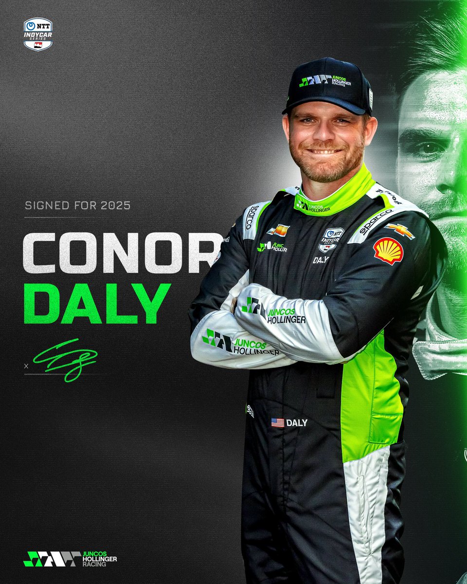 Conor Daly (@conordaly22) on Twitter photo What a ride this off season has been. Iโm very thankful for the chance to finally come back and compete full time in the <a href="/IndyCar/">NTT INDYCAR SERIES</a> series! I love this <a href="/juncoshollinger/">Juncos Hollinger Racing</a> team and together I believe we can achieve so much! Canโt wait to get back to work in 2025! <a href="/TeamChevy/">Chevrolet Motorsports</a> #indycar What a ride this off season has been. Iโm very thankful for the chance to finally come back and compete full time in the <a href="/IndyCar/">NTT INDYCAR SERIES</a> series! I love this <a href="/juncoshollinger/">Juncos Hollinger Racing</a> team and together I believe we can achieve so much! Canโt wait to get back to work in 2025! <a href="/TeamChevy/">Chevrolet Motorsports</a> #indycar