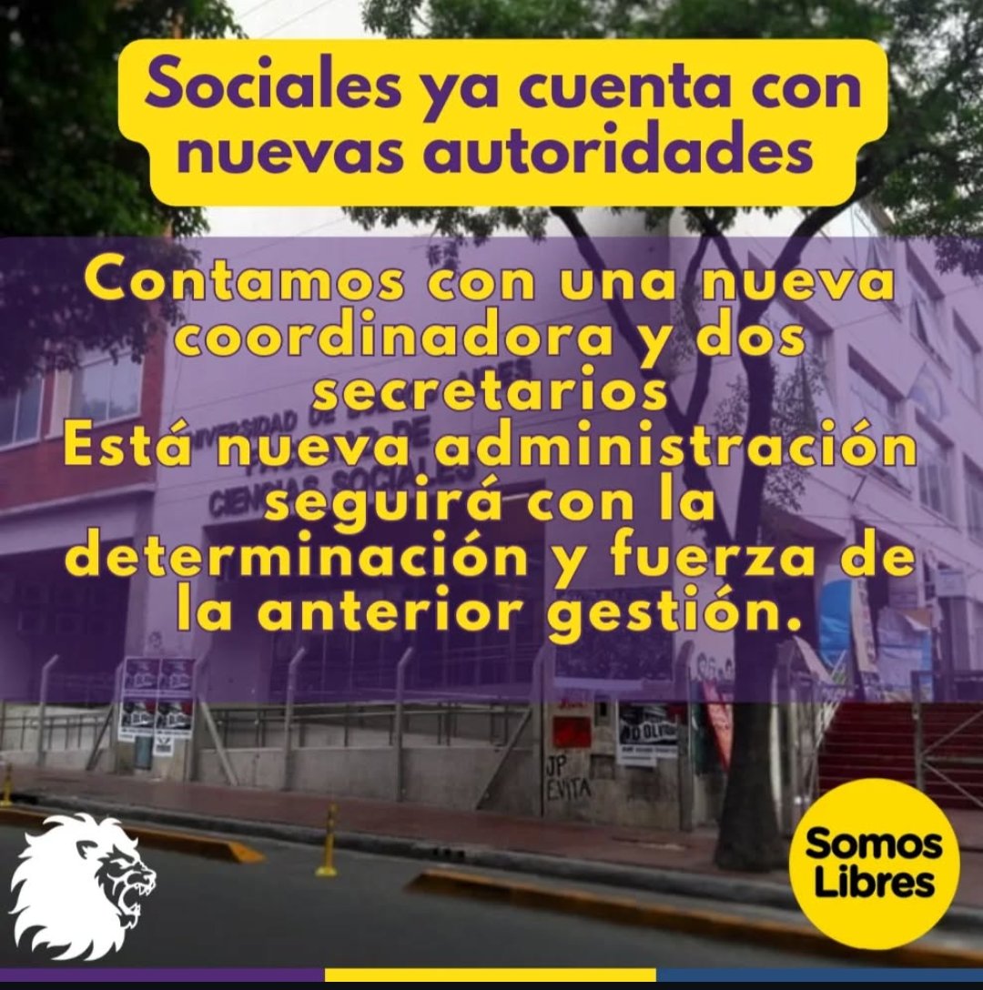 SomosLibresSoc's tweet photo. ¡Somos Libres sociales ya cuentan con nuevos referentes!
De la mano de una nueva referente y los 2 secretarios asumirán los roles de la administración anterior, para seguir con la batalla cultural en la facultad.
Desde ya, muchas gracias a la anterior administración por confiar. https://t.co/NZqLB9toHc
