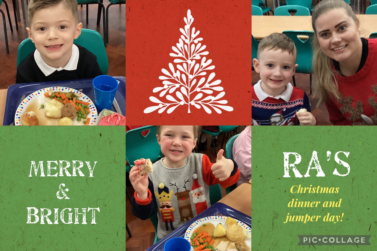 RA enjoyed eating their yummy Christmas dinner with their teachers whilst listening to Christmas songs and wearing their Christmas jumpers! Article 24