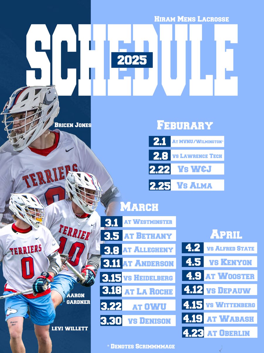 The 2025 season schedule is HERE !