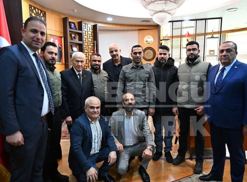 benguturktv's tweet photo. 🇹🇷 Suriye Türkmen Tugayları komutanları, MHP Lideri Devlet Bahçeli'yi makamında ziyaret etti. https://t.co/SOgs0aggk6