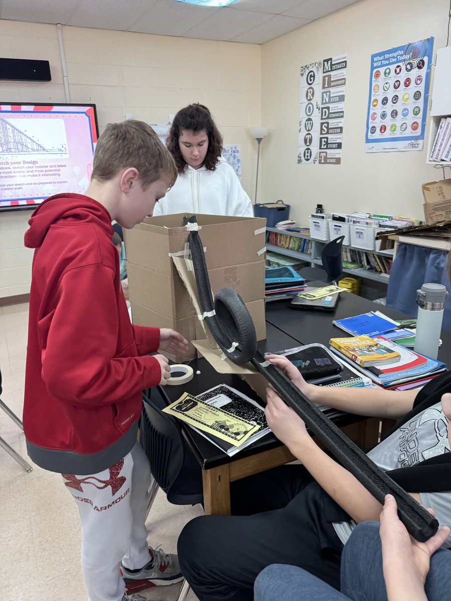 We might have some future roller coaster engineers on Team Impact! Students are doing a great job collaborating, communicating, and problem solving while using their motion and energy knowledge to build some amazing coasters! #power5 <a href="/Kings_Schools/">Kings Local Schools</a> <a href="/CISKnights/">CIS Knight Nation</a>