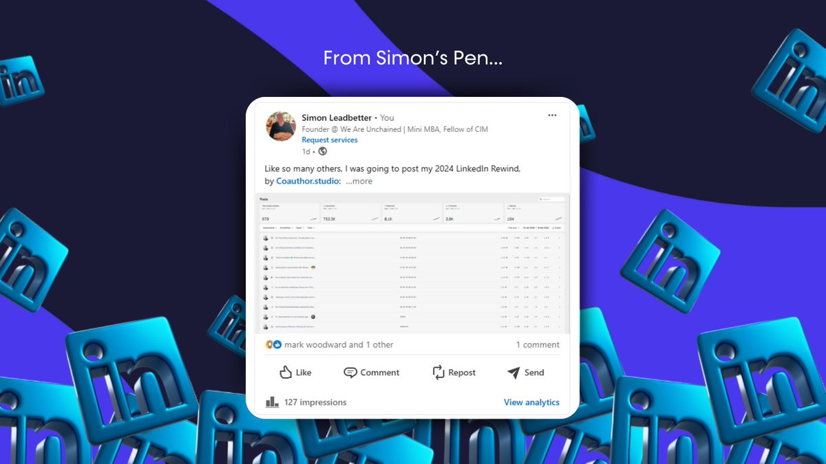 weare_unchained's tweet image. Like so many others, I was going to post my 2024 LinkedIn Rewind...

LINK TO FULL POST: zurl.co/UUcbw

#unchainedfriday #unchainedsocial #LinkedInRewind #2024wrapped
