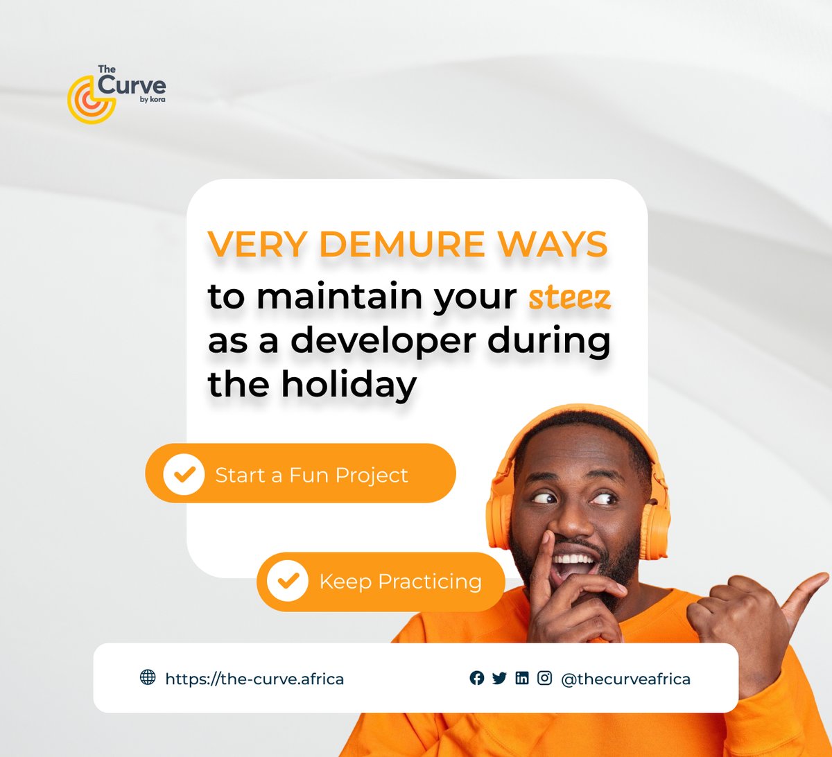 thecurveafrica's tweet image. Hey tech students!  The holidays are here, but learning doesn’t have to stop. 
 Use this time to stay sharp and grow your skills with these simple tips Enjoy your break, but don’t forget to keep growing!

#techstudents #learnandgrow #holidaylearning #keeplearning #staymotivated