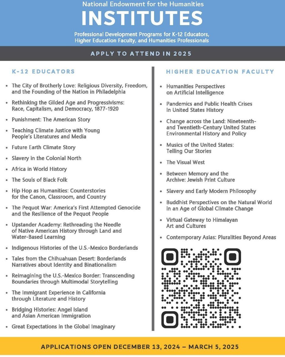 EDSITEment's tweet photo. Thinking about summer 2025 #PD already? Check out these #K12 opportunities from @NEH_Education Landmarks &amp; Institutes!

https://t.co/S54oDCPutE https://t.co/hubp1P7XVY