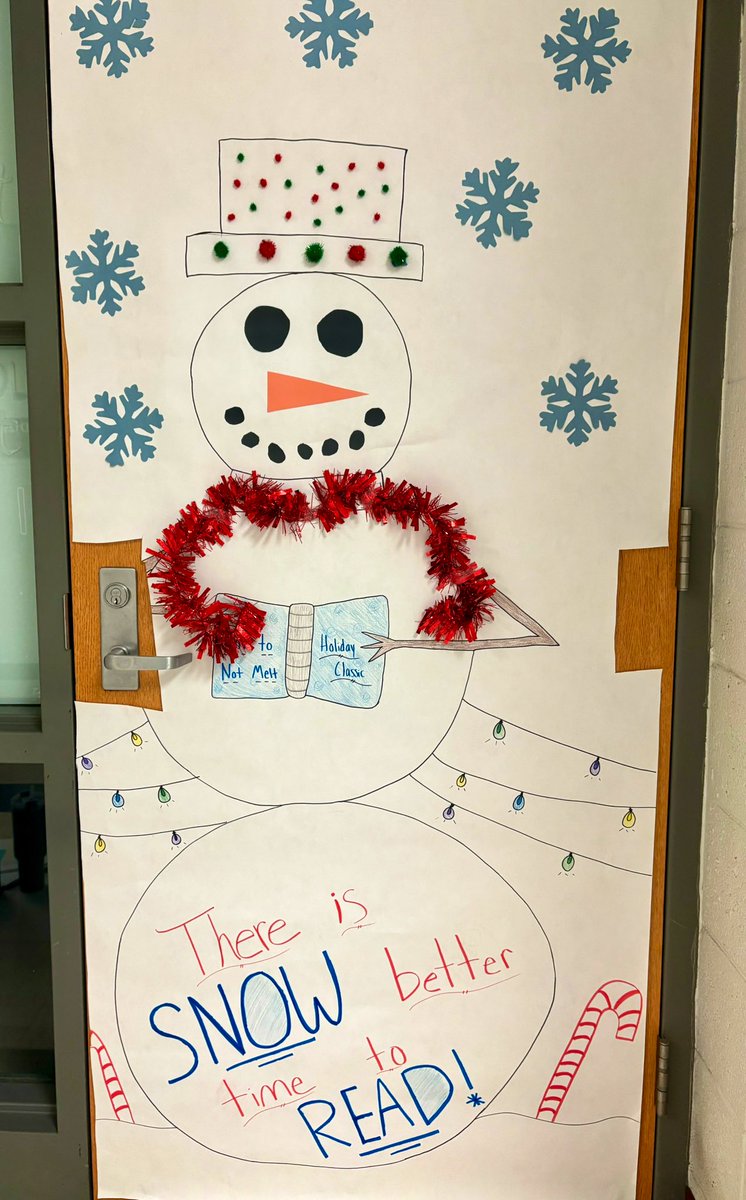 This year’s Winter Door Decorating submissions by NEHS: THE CHRONICLES OF NARNIA &amp; “There’s Snow Better Time to Read!” ❄️
