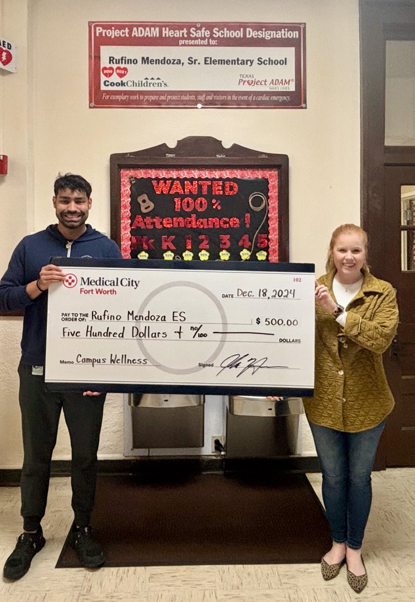 🎉 Huge congratulations to Coach Gonzales for receiving a well-deserved wellness prize! 🏆 Your dedication to the health and well-being of our students inspires us all. Thank you for being a role model of fitness and positivity for the Longhorns! 💪🐂
