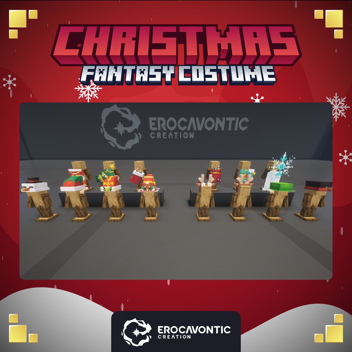 🎄Christmas Fantasy Costume🎄 
Preview: youtu.be/MPBA_TTIDnw?si… 
🛒 Available at: 
MCModel: mcmodels.net/prod.../13140/… 
🌐 More channels to follow: 
💬 Discord: discord.gg/atpmH2kfMK 
🌍 Website: erocavontic.net

#Minecraft #pixelart #Blockbench