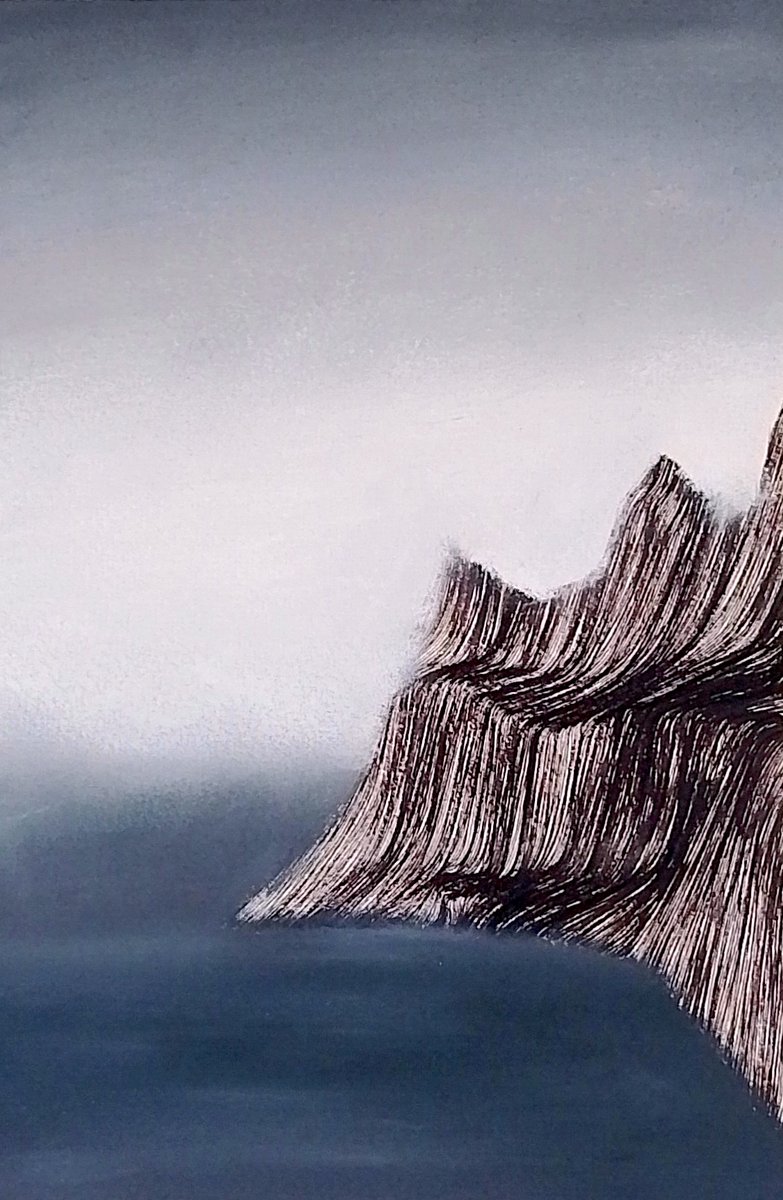 One final new picture for the year.

Still Tide
Pastel and iron gall ink on paper
2024
