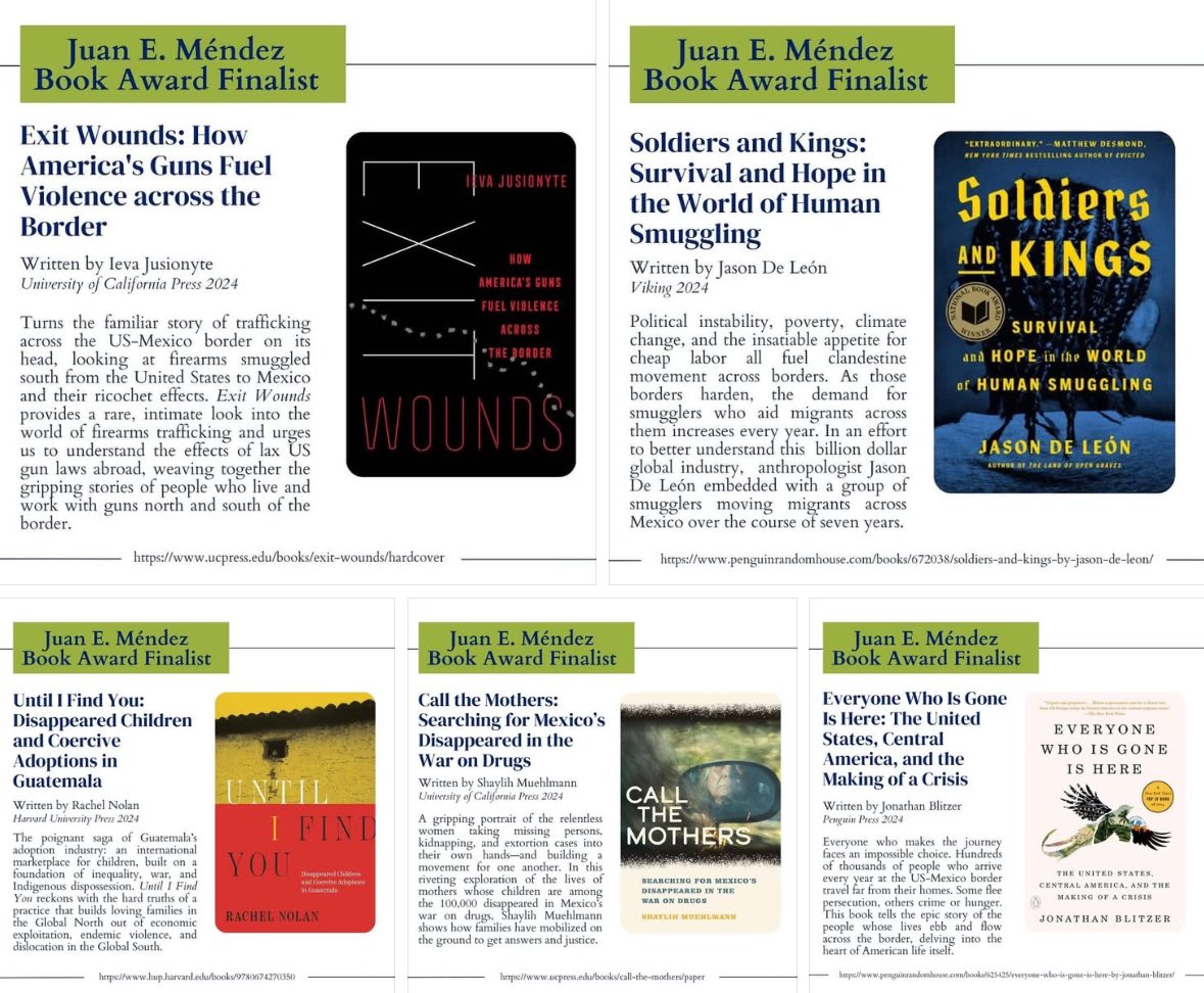 nice news

My book, UNTIL I FIND YOU,

was shortlisted for the Juan E Méndez book award 

along with <a href="/JonathanBlitzer/">Jonathan Blitzer</a>, <a href="/ievaju/">ieva jusionyte</a>, <a href="/jason_p_deleon/">Jason De León</a> &amp; Shaylih Muehlmann