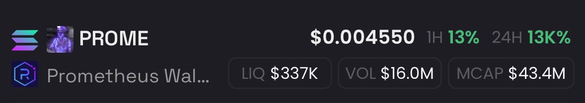 Dexscreener foreshadowing $PROME
