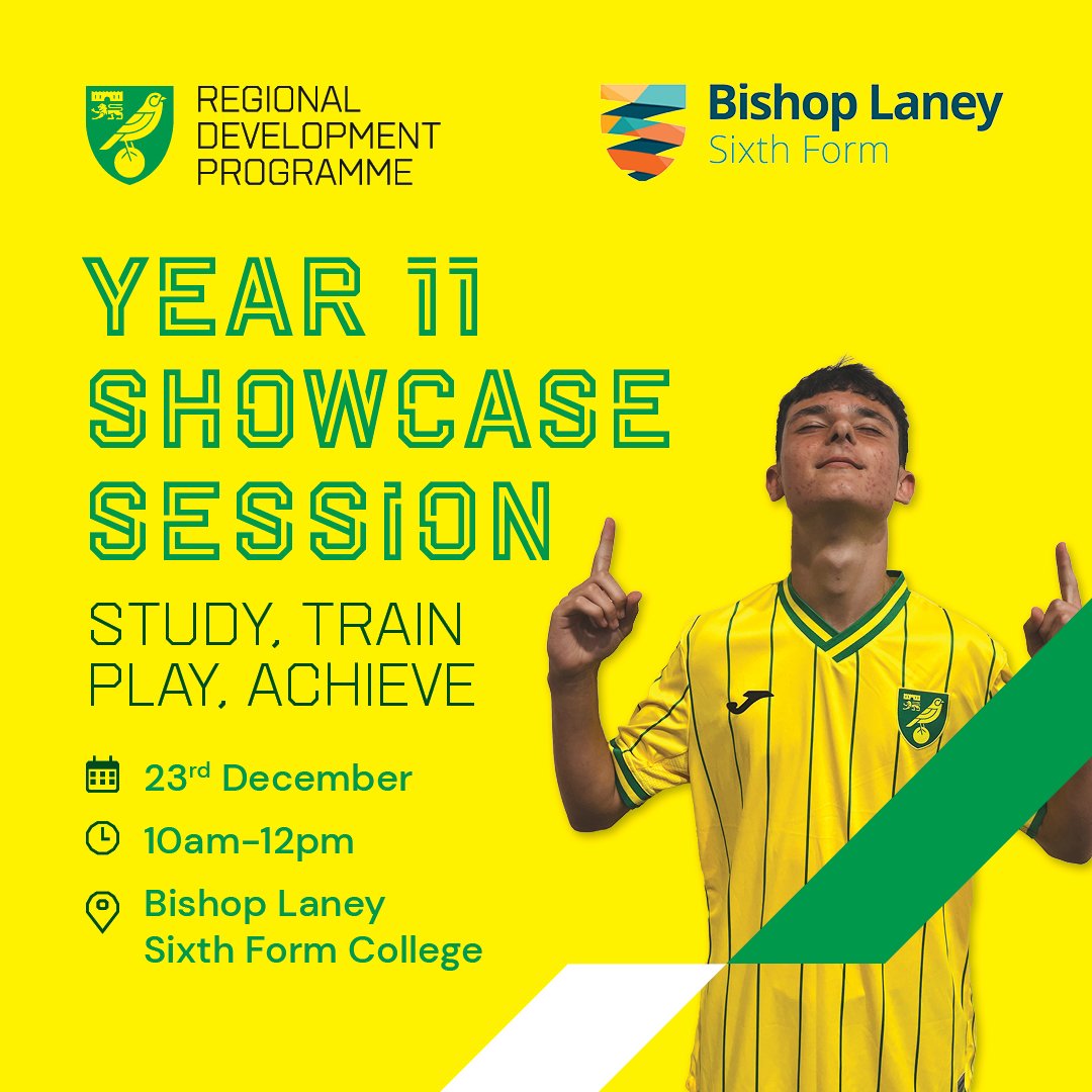 Norwich City FC Football Development (@norwichcityfd) on Twitter photo CALING ALL YEAR 11’s
If you are still looking into your sixth form options for 2025 we are hosting a showcase fixture for students interested in our <a href="/BishopLaneyVI/">Bishop Laney Sixth Form</a> Football and Education Programme ⚽
Click the link below to book your place 👇
forms.gle/mwWq9UBchyu7kP… CALING ALL YEAR 11’s
If you are still looking into your sixth form options for 2025 we are hosting a showcase fixture for students interested in our <a href="/BishopLaneyVI/">Bishop Laney Sixth Form</a> Football and Education Programme ⚽
Click the link below to book your place 👇
forms.gle/mwWq9UBchyu7kP…