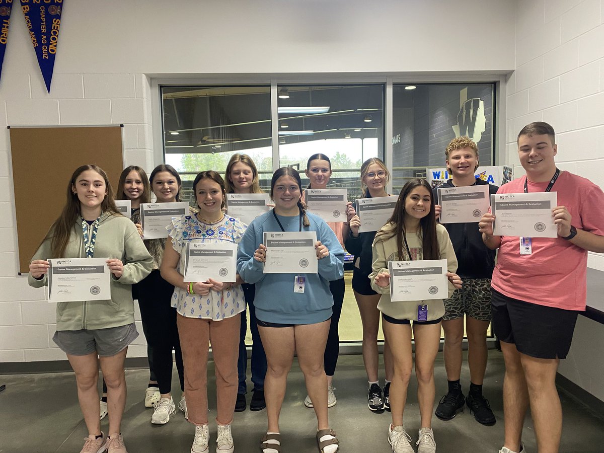 🚨CERTIFICATION ALERT🚨
Congratulations to these 11 students for earning their NHJTCA Equine Management &amp; Evaluation Certification in 3rd Period Equine Science Class! 
<a href="/WillisISD_CTE/">Willis ISD CTE Center</a> <a href="/Willis_HS_TX/">Willis High School</a> <a href="/WillisSchools/">Willis ISD</a>