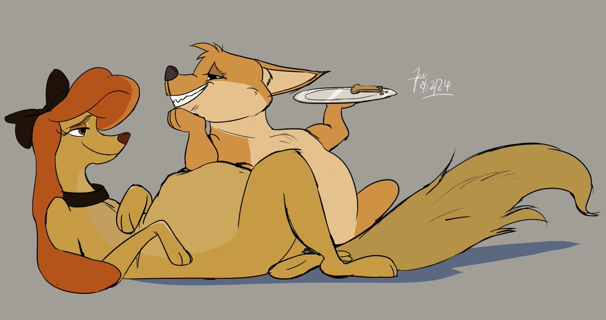 jonathanchimney's tweet image. "You haven't finished your treats, miss dixie"

"Oh no i couldnt,darlin"

Dixie commission for @LugBakewell 

#dixie #disney #furry #fanart